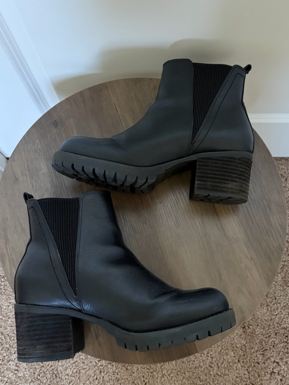 MIA Black Chelsea Lug-Heel Ankle Boots - Women